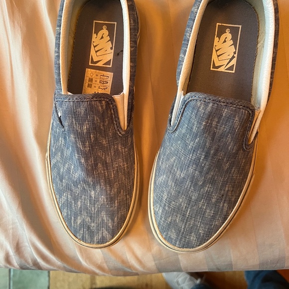 Vans slip-on, Classic Van Doren blue and white, women's size 9.5, men's 8. - Picture 7 of 8